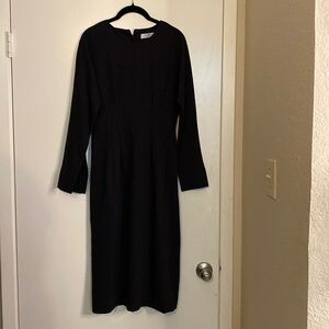 Limi Black Long Sleeve Midi Dress